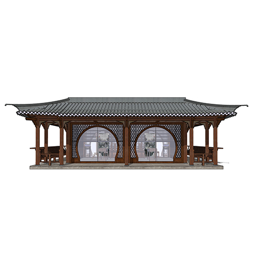 SketchUp模型丨景观模型丨新中式景观亭丨ID_JG010027