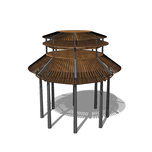 SketchUp模型丨景观模型丨新中式景观亭丨ID_JG010028