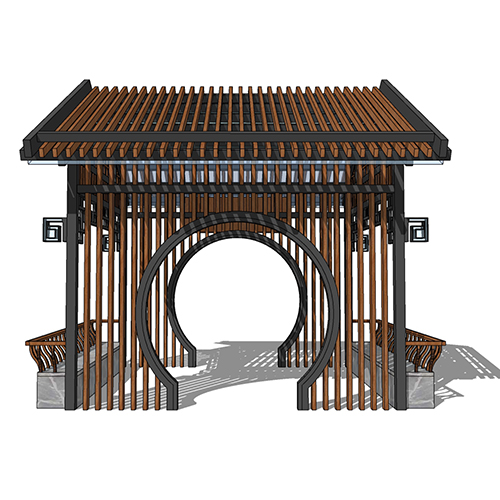SketchUp模型丨景观模型丨新中式景观亭丨ID_JG010029