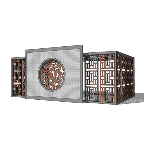 SketchUp模型丨景观模型丨新中式景观亭丨ID_JG010033