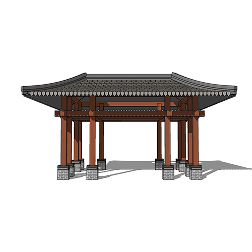SketchUp模型丨景观模型丨新中式景观亭丨ID_JG010038