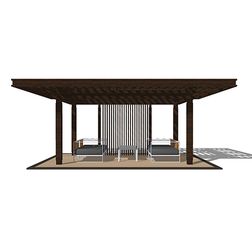 SketchUp模型丨景观模型丨新中式景观亭丨ID_JG010050
