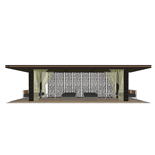 SketchUp模型丨景观模型丨新中式景观亭丨ID_JG010051