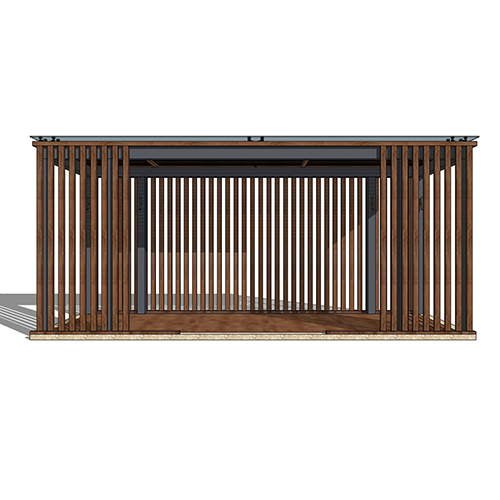 SketchUp模型丨景观模型丨新中式景观亭丨ID_JG010055
