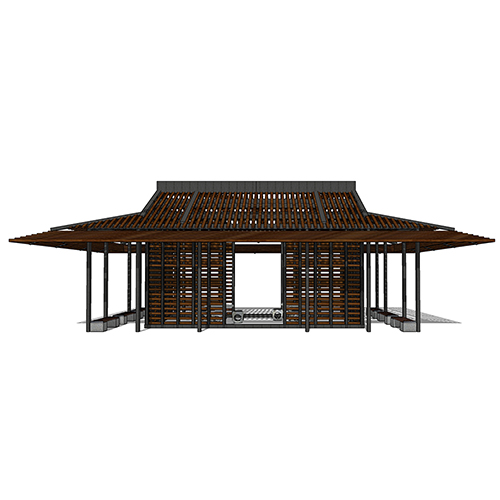 SketchUp模型丨景观模型丨新中式景观亭丨ID_JG010057