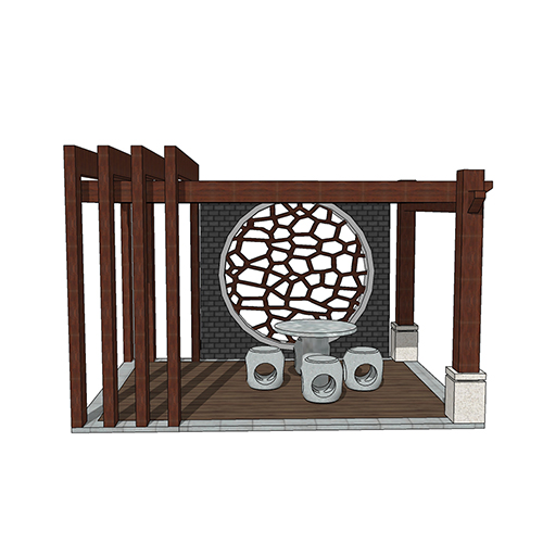 SketchUp模型丨景观模型丨新中式景观亭丨ID_JG010062