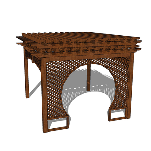 SketchUp模型丨景观模型丨新中式景观亭丨ID_JG010066