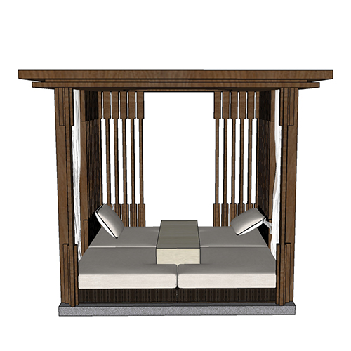 SketchUp模型丨景观模型丨新中式景观亭丨ID_JG010068