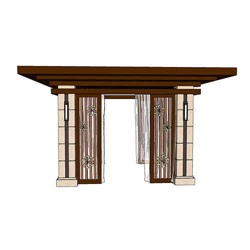 SketchUp模型丨景观模型丨新中式景观亭丨ID_JG010071