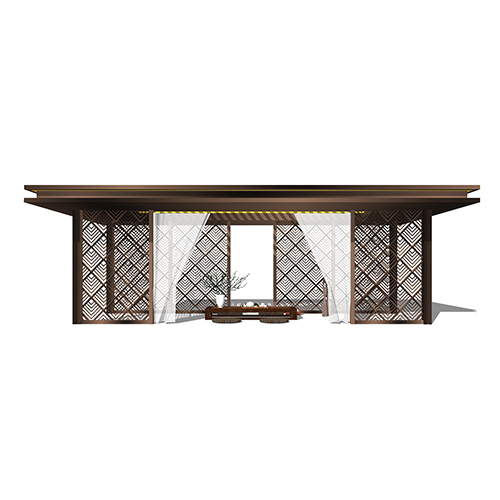 SketchUp模型丨景观模型丨新中式景观亭丨ID_JG010073