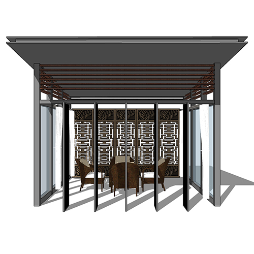SketchUp模型丨景观模型丨新中式景观亭丨ID_JG010074