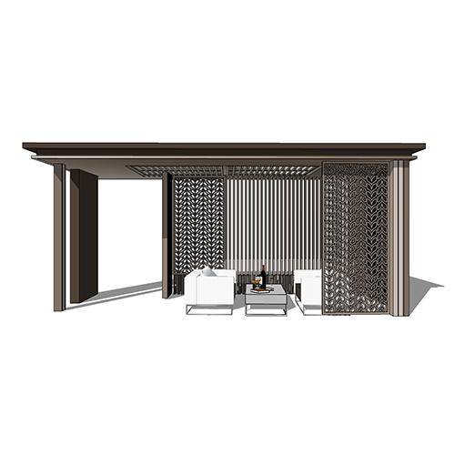 SketchUp模型丨景观模型丨新中式景观亭丨ID_JG010075