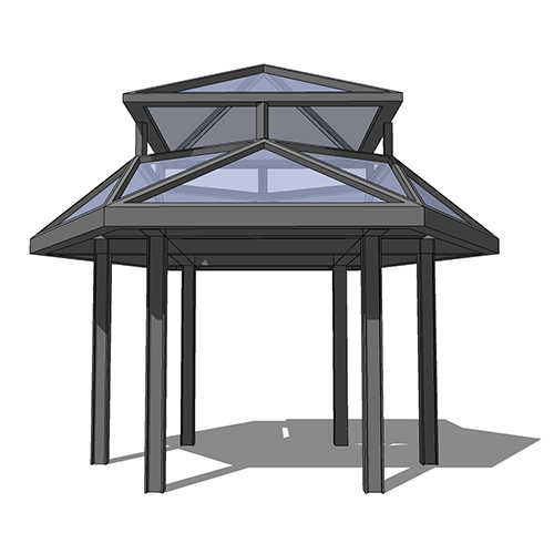 SketchUp模型丨景观模型丨新中式景观亭丨ID_JG010081