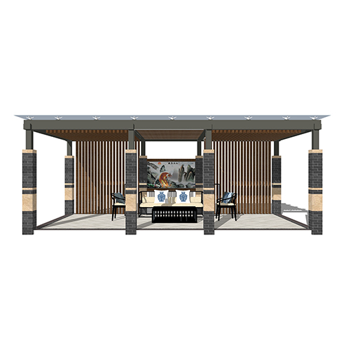 SketchUp模型丨景观模型丨新中式景观亭丨ID_JG010082