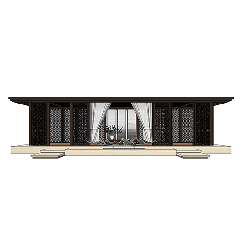 SketchUp模型丨景观模型丨新中式景观亭丨ID_JG010084