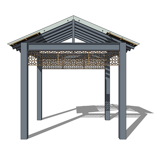 SketchUp模型丨景观模型丨新中式景观亭丨ID_JG010086
