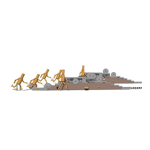 SketchUp模型丨景观模型丨民宿入口景墙 丨ID_JG010093