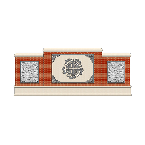 SketchUp模型丨景观模型丨民宿入口景墙 丨ID_JG010129