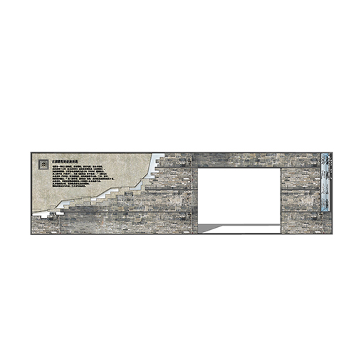 SketchUp模型丨景观模型丨民宿入口景墙 丨ID_JG010131