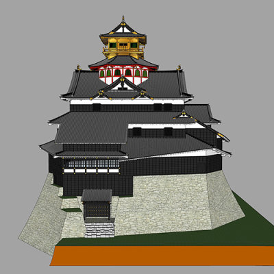 SketchUp模型丨景观模型丨日式建筑 丨ID_JG010139