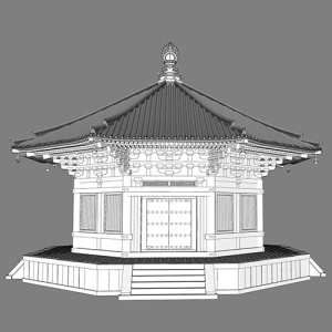 SketchUp模型丨景观模型丨古建筑 丨ID_JG010148