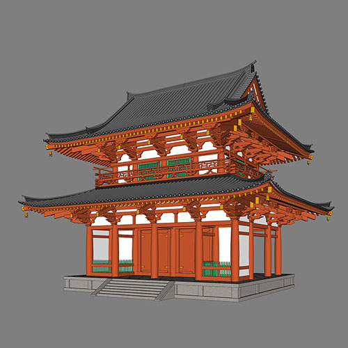 SketchUp模型丨景观模型丨古建筑 丨ID_JG010149