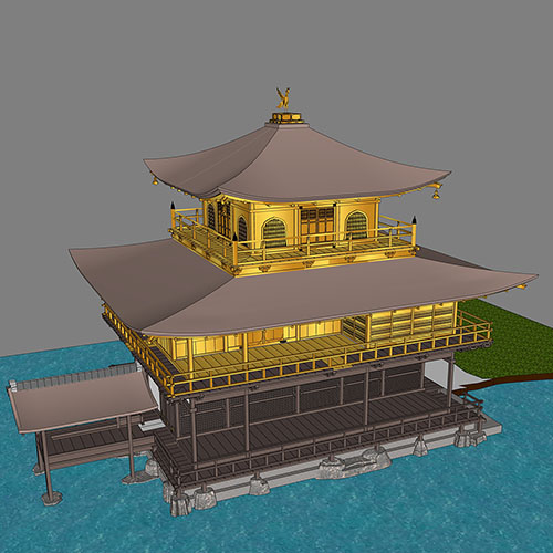 SketchUp模型丨景观模型丨古建筑日式 丨ID_JG010150