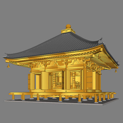 SketchUp模型丨景观模型丨古建筑日式 丨ID_JG010151