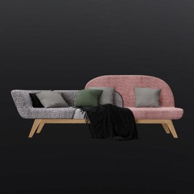 SU模型库丨Enscape模型丨沙发丨SUBIM099ENS0211