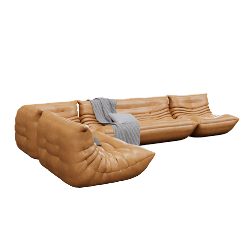 Ligne_Roset_现代多人皮沙发 ID：E02200186