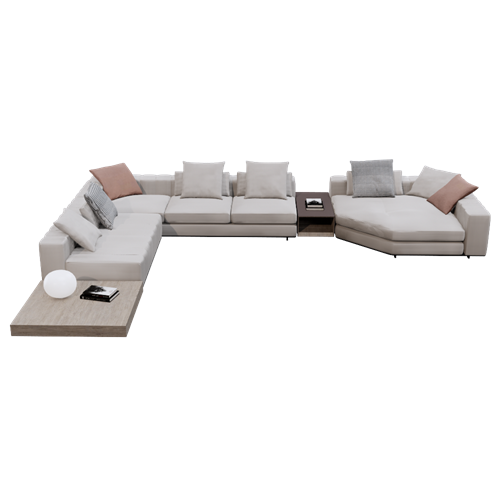 Minotti_现代多人皮沙发 ID：E02200712