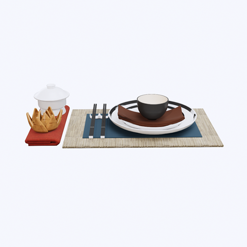 中式餐具摆件 ID：E02200830