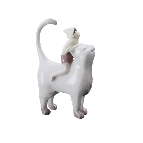 小猫摆件小猫装饰品侘寂风摆件 ID：E02201034