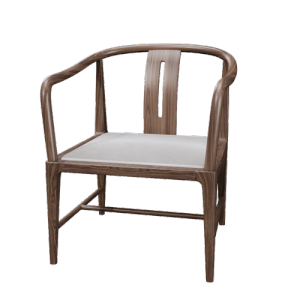 新中式单椅子茶室单椅子 ID：E02201236