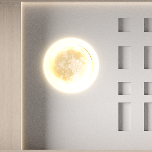 石膏壁灯月球灯 ID：E02202167