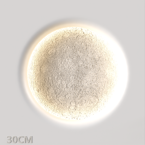 侘寂石膏壁灯月球灯 ID：E02202228