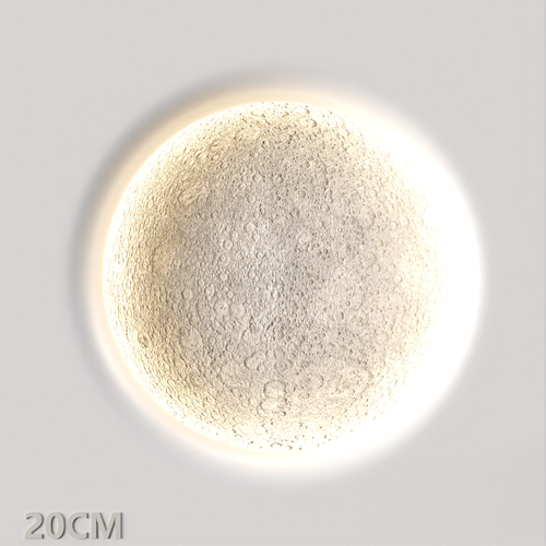 侘寂石膏壁灯月球灯 ID：E02202230
