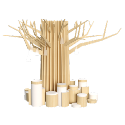 现代柱子现代树形柱子 ID：E02900189