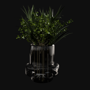 植物装饰玻璃花瓶ID：E099S0054